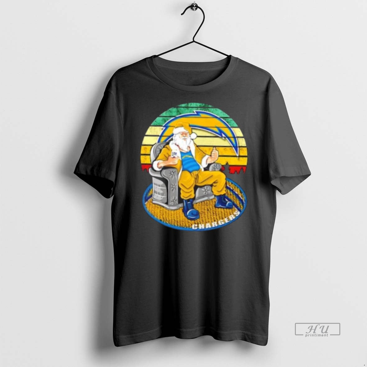 Officials Los Angeles Chargers X Santa Claus Christmas Vintage Premium Tee Shirt Sweater