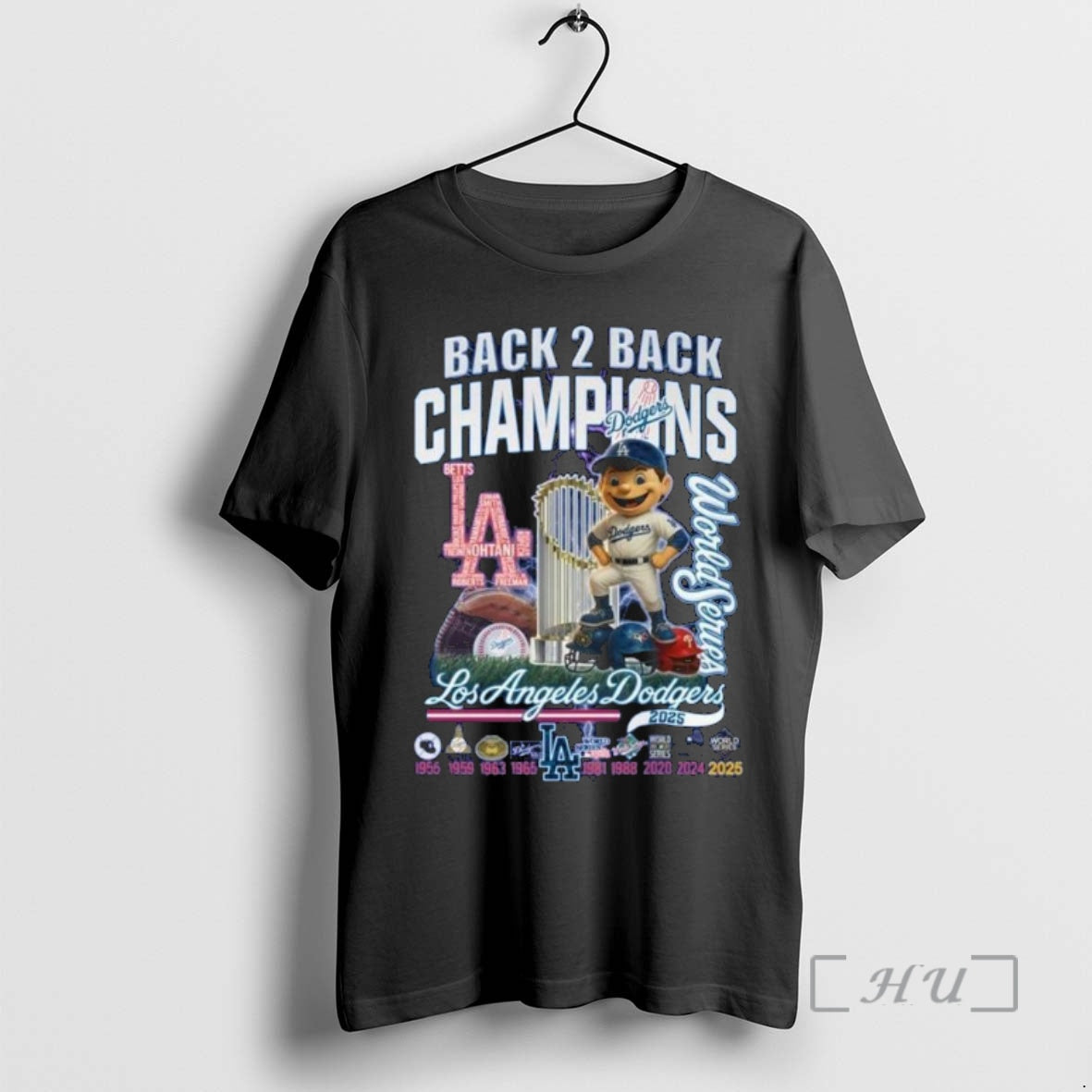 Officials Los Angeles Dodgers 2025 Back 2 Back World Series Champions Mascot 1955 2025 Premium