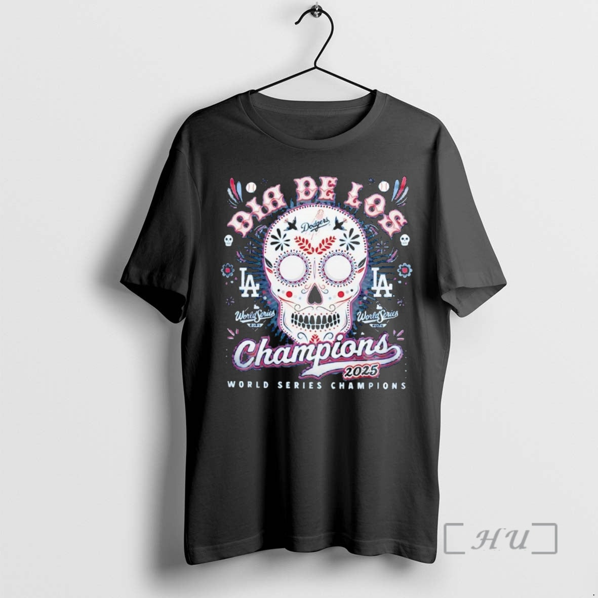 Officials Los Angeles Dodgers 2025 World Series Champions Dia De Los 2 Sided Premium