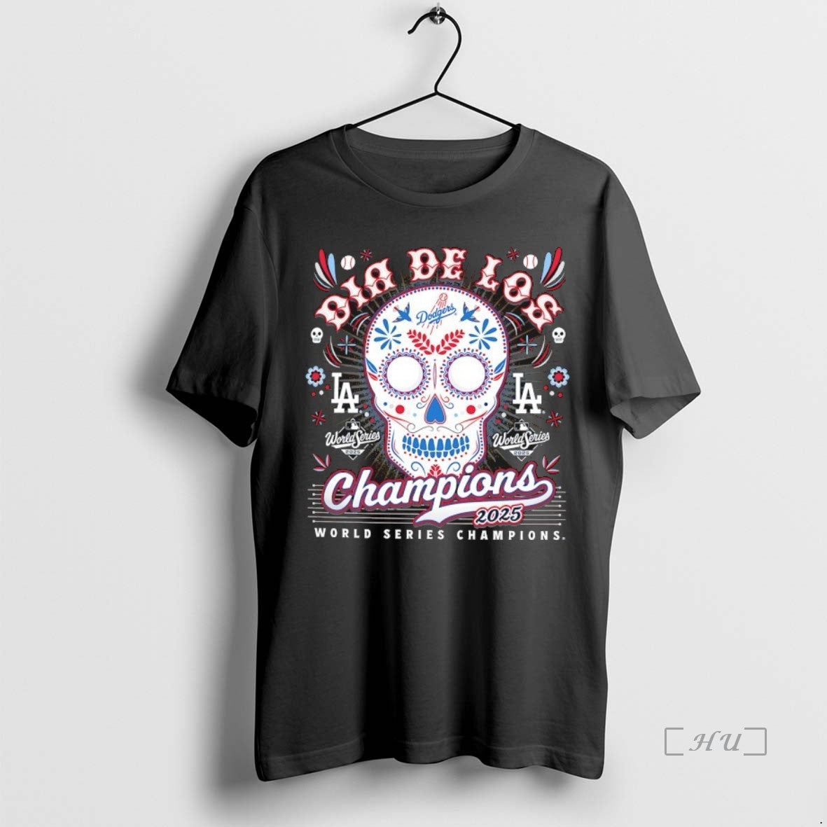 Officials Los Angeles Dodgers 2025 World Series Champions Dia De Los Sugar Skull Premium