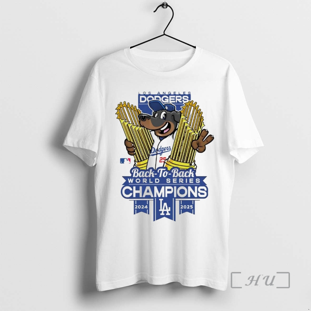 Officials Los Angeles Dodgers 2025 Back To Back World Series Champions Mascot Trophy Premium