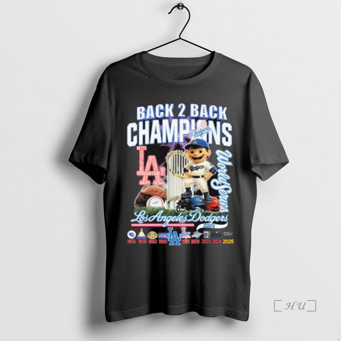 Officials Los Angeles Dodgers Back 2 Back Champions World Series 2024 2025 Cartoon Premium