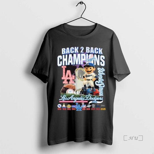 Officials Los Angeles Dodgers Back 2 Back Champions World Series 2024 2025 Cartoon Premium