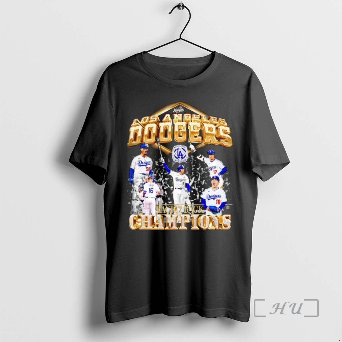 Officials Los Angeles Dodgers Back 2 Back Ws Champions Action Shots Premium T Shirt Sweater