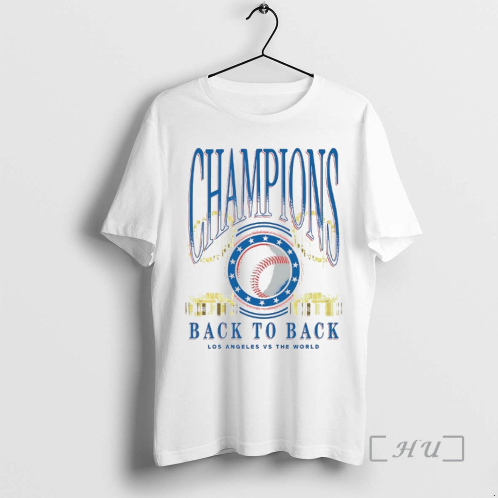 Officials Los Angeles Dodgers Back To Back World Baseball Champions Trophy Premium T Shirt Sweater