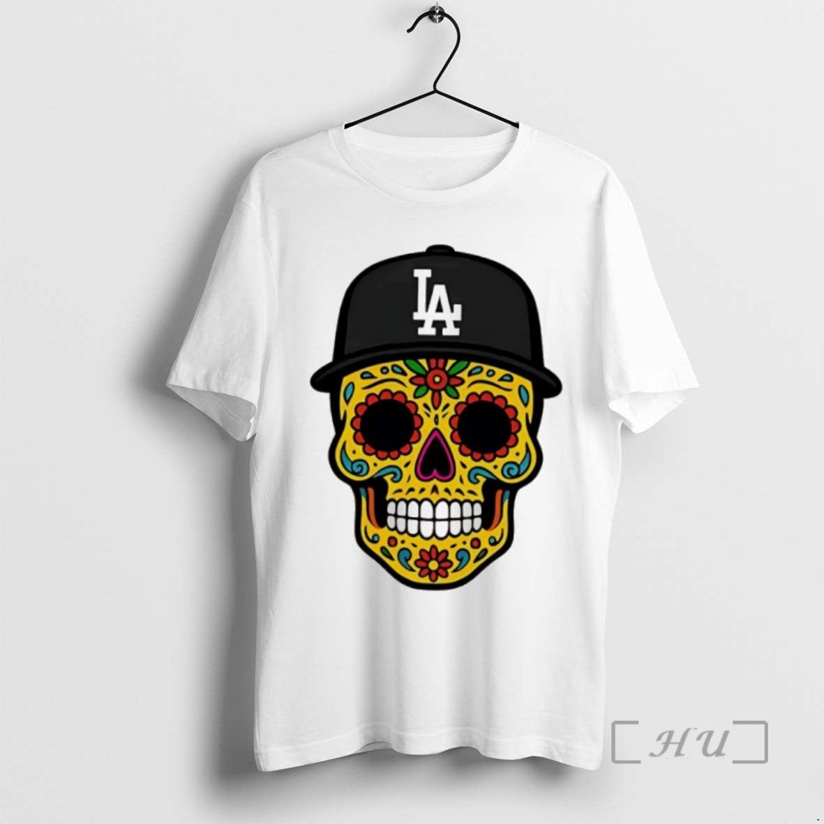 Officials Los Angeles Dodgers Dia De Los Muertos Skulls Premium T Shirt Sweater
