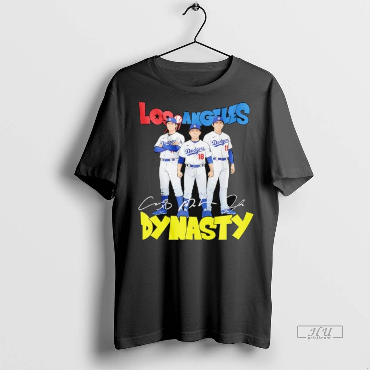 Officials Los Angeles Dodgers Dynasty Players Signatures Premium Tee Shirt Sweater