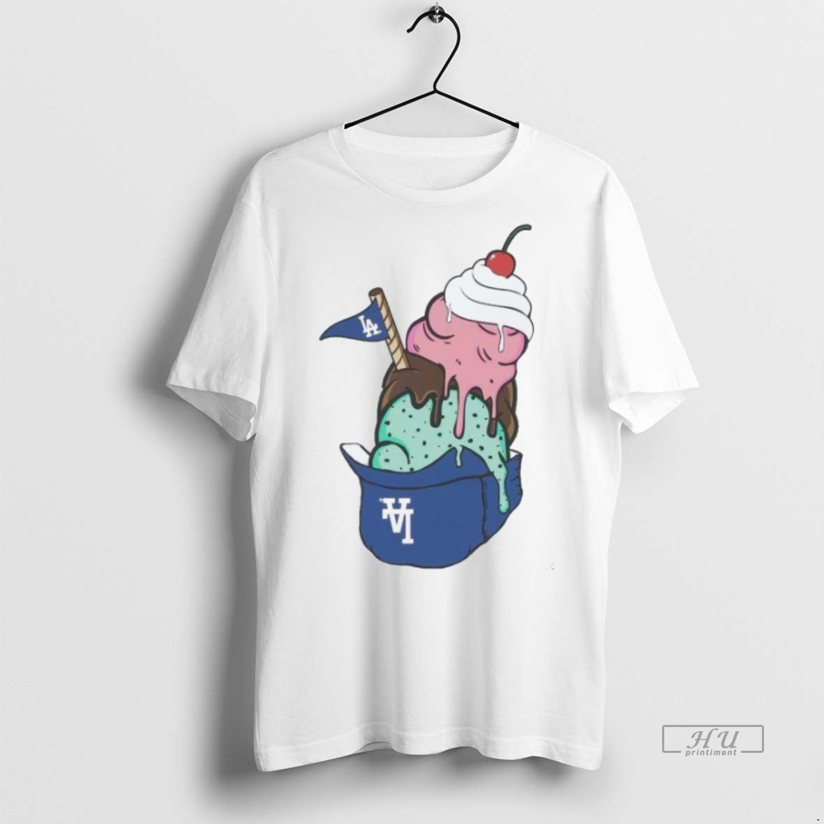 Officials Los Angeles Dodgers Game Day Ice Cream Premium Tee Shirt Sweater