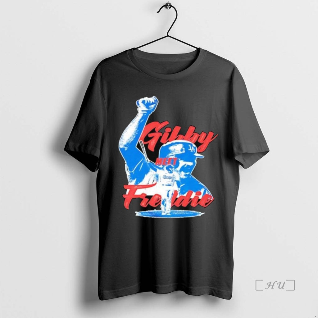 Officials Los Angeles Dodgers Gibby Meet Freddie Freeman Long Sleve Premium T Shirt Sweater