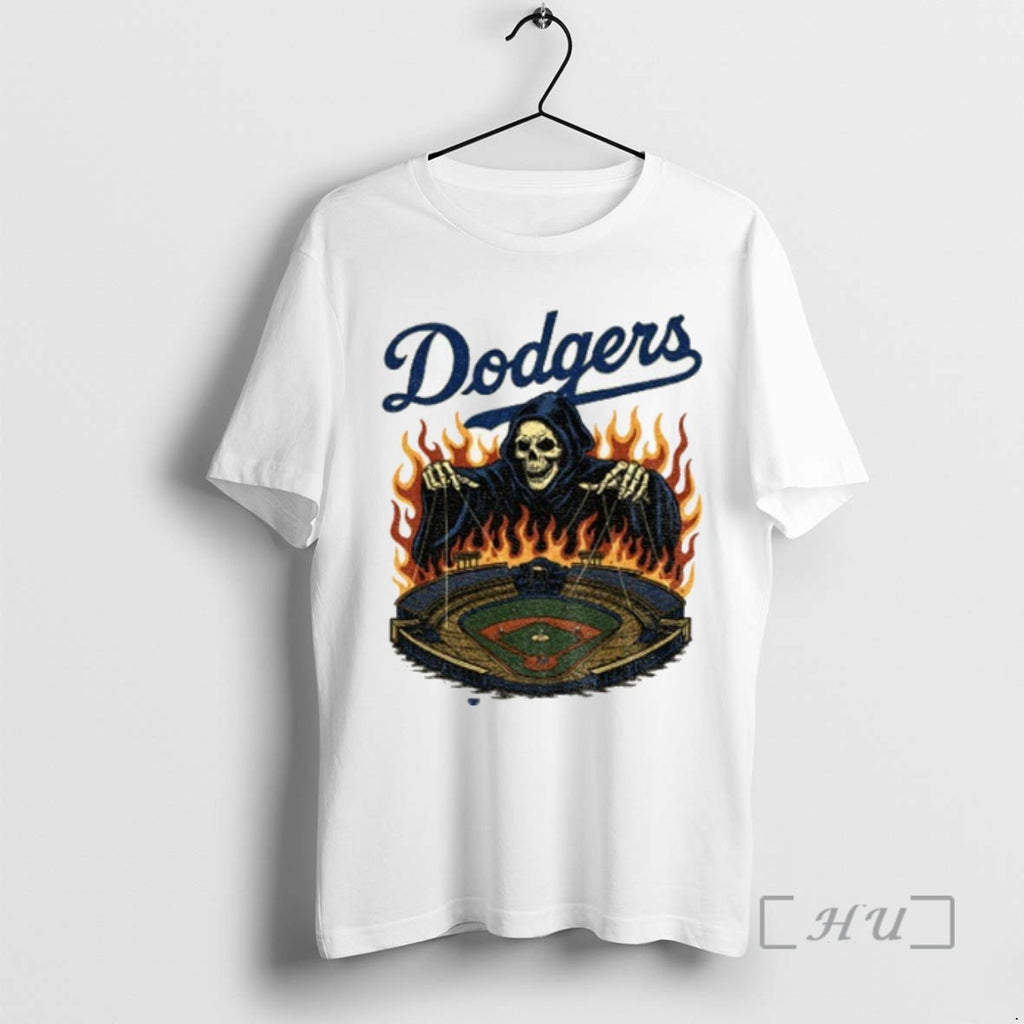Officials Los Angeles Dodgers Grim Reaper Tee Shirt Sweater