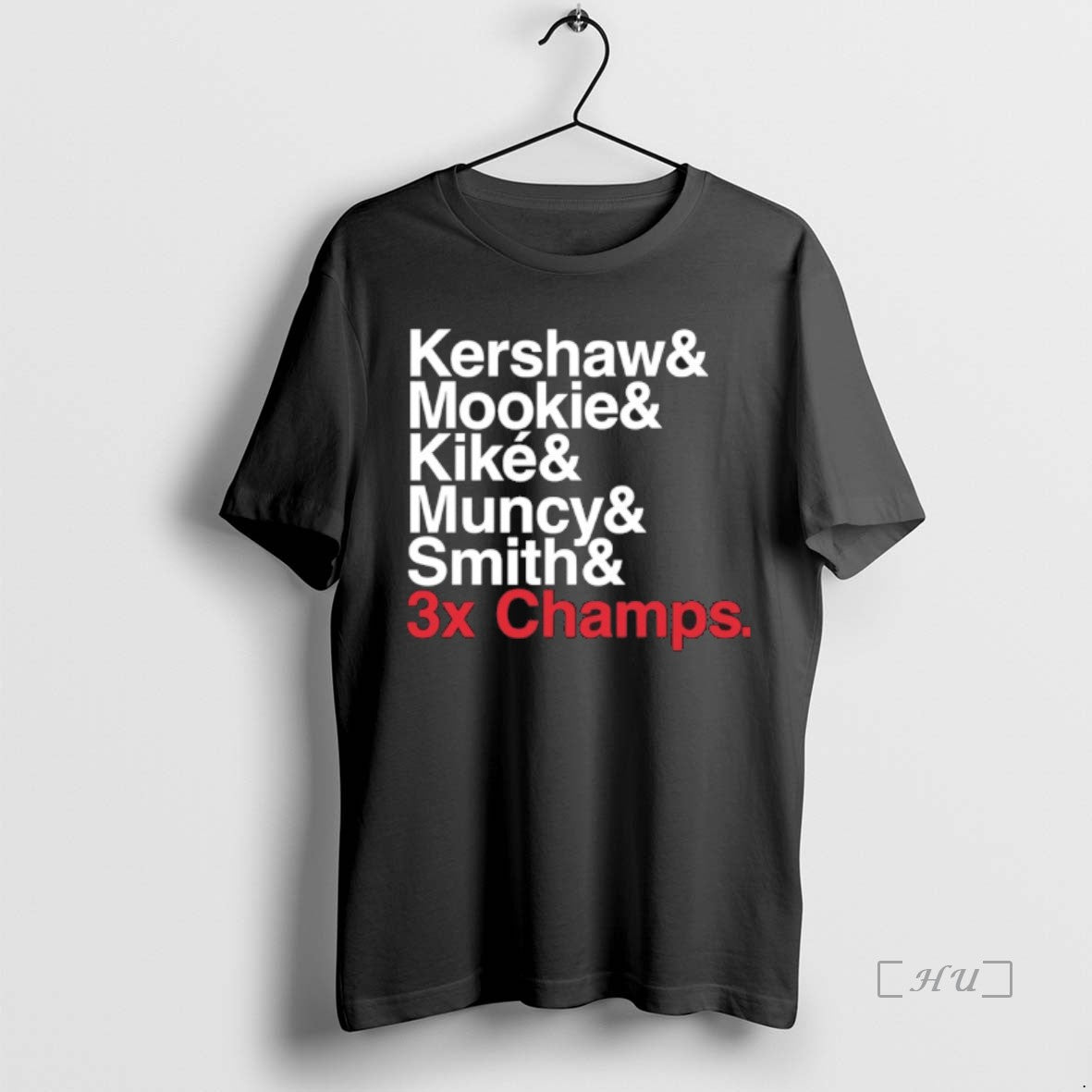 Officials Los Angeles Dodgers Kershaw Mookie Muncy Smith Ampersand 3x Champs Premium T Shirt Sweater