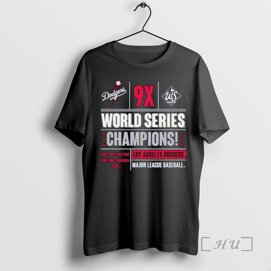 Officials Los Angeles Dodgers Mlb 2025 9x World Series Champions Ornaments Premium T Shirt Sweater