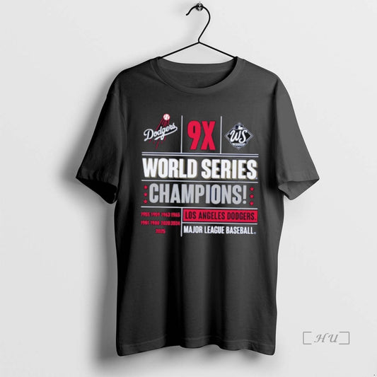 Officials Los Angeles Dodgers Mlb 2025 9x World Series Champions Premium T Shirt Sweater