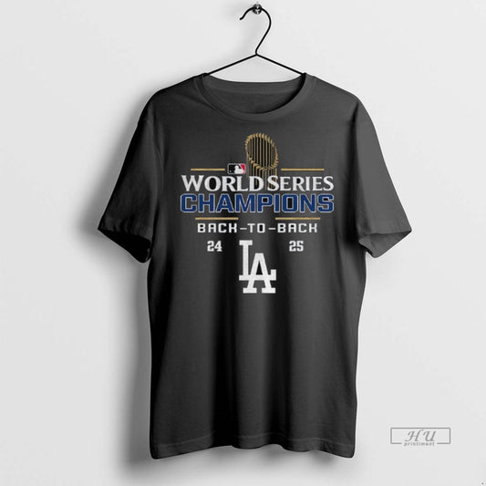 Officials Los Angeles Dodgers Mlb Logo Baseball Back 2 Back World Series Champions 24 25