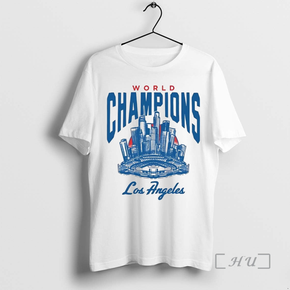 Officials Los Angeles Dodgers World Champions Skyline Premium T Shirt Sweater