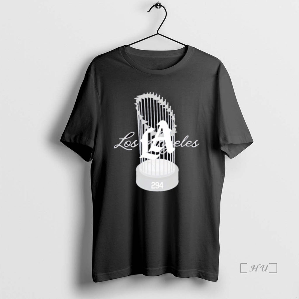 Officials Los Angeles Dodgers World Champs Trophy Premium T Shirt Sweater