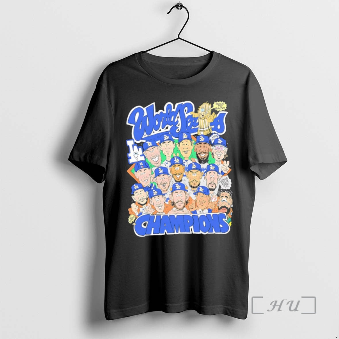 Officials Los Angeles Dodgers World Series Championships Caricature Graphic Premium T Shirt Sweater