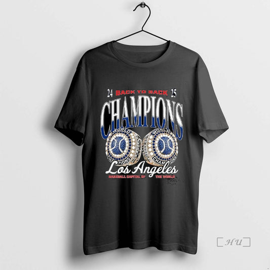 Officials Los Angeles Dodgers Back To Back 2025 Champions Baseball Capital Of The World Premium
