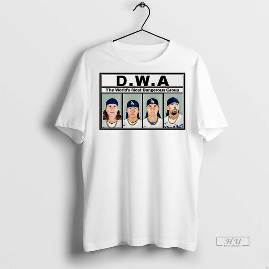 Officials Los Angeles Dodgers Baseball Dwa The Worlds Most Dangerous Group Graphic Tee Shirt Sweater