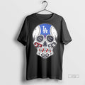 Officials Los Angeles Dodgers Candy Skull Silk Tattoo Premium Tee Shirt Sweater