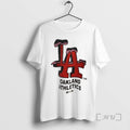 Officials Los Angeles Dodgers Logo Oakland Athletics Tee Shirt Sweater