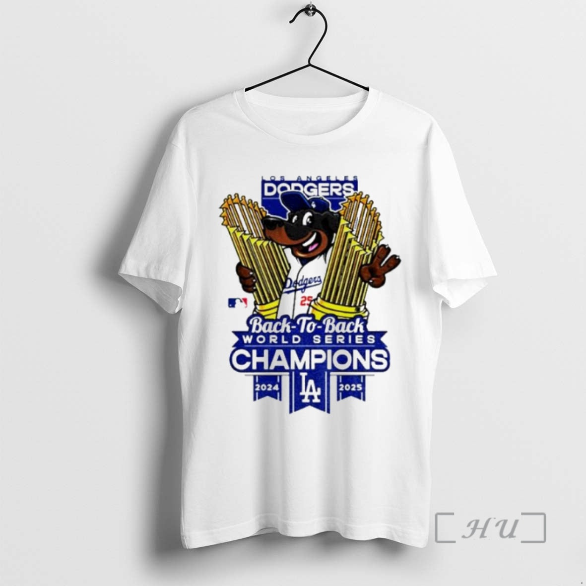Officials Los Angeles Dodgers World Champions Trophies Back To Back 2024 2025 Ornaments Premium