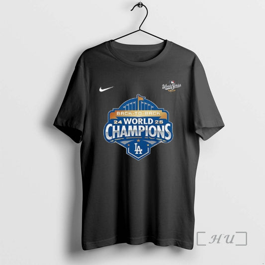 Officials Los Angeles Dodgers World Series Champions 2025 Back To Back Logo 2 Sided Premium