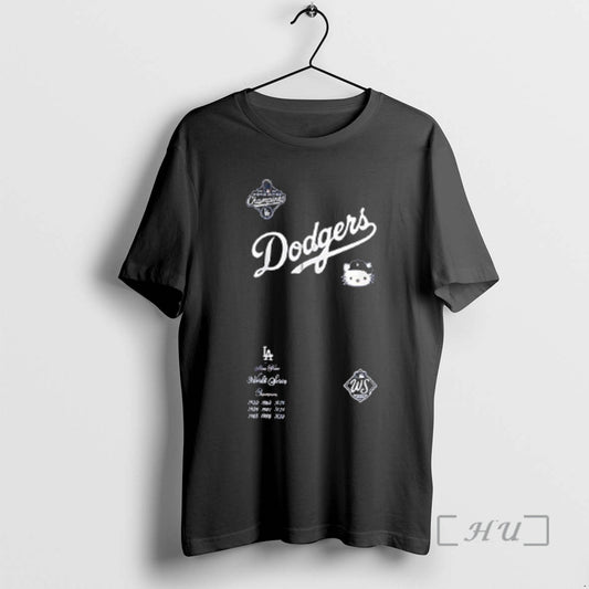 Officials Los Angeles Dodgers X Kitty 2025 World Series Champions Back To Back Premium