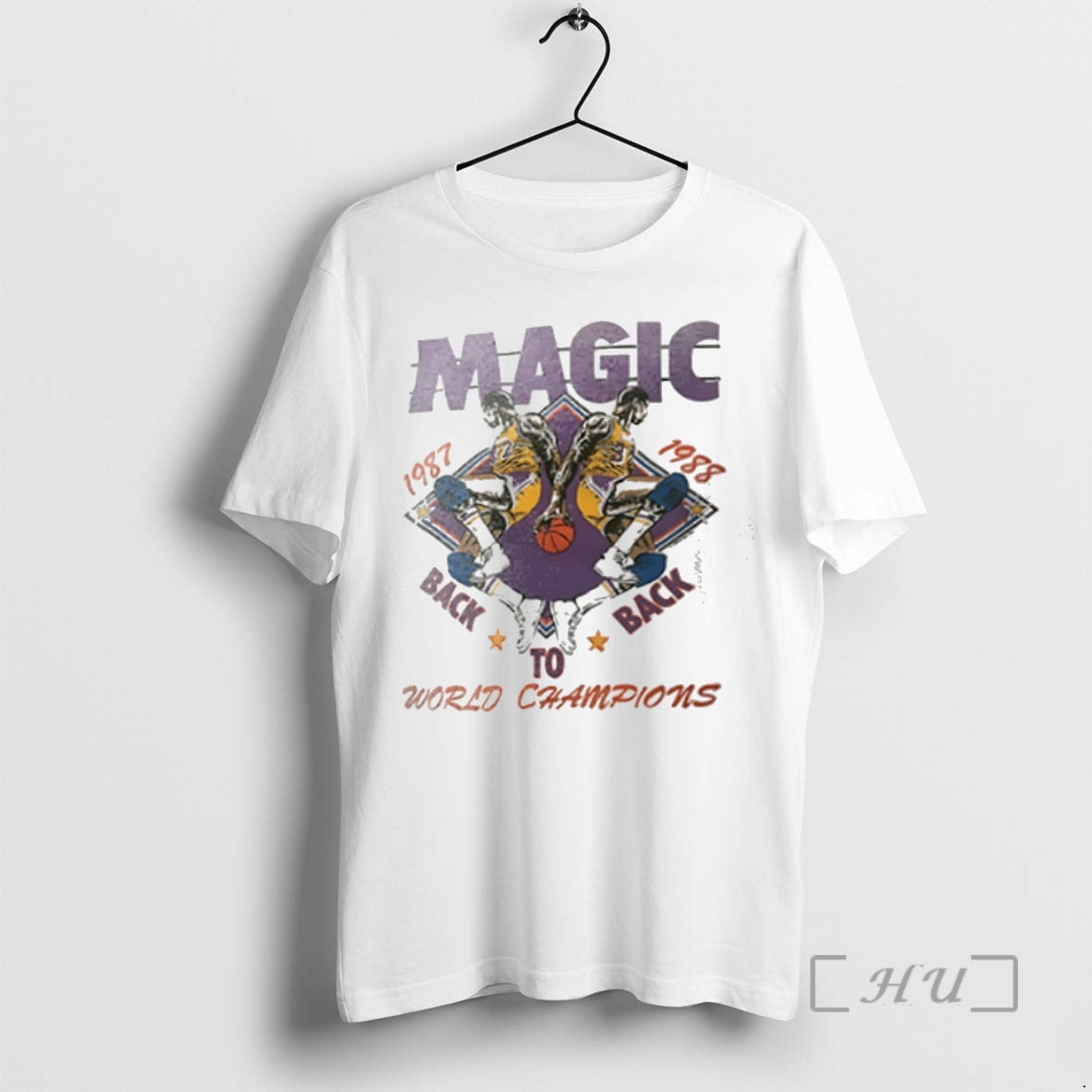 Officials Los Angeles Lakers Magic Back To Back World Champions 1987 1988 Premium T Shirts