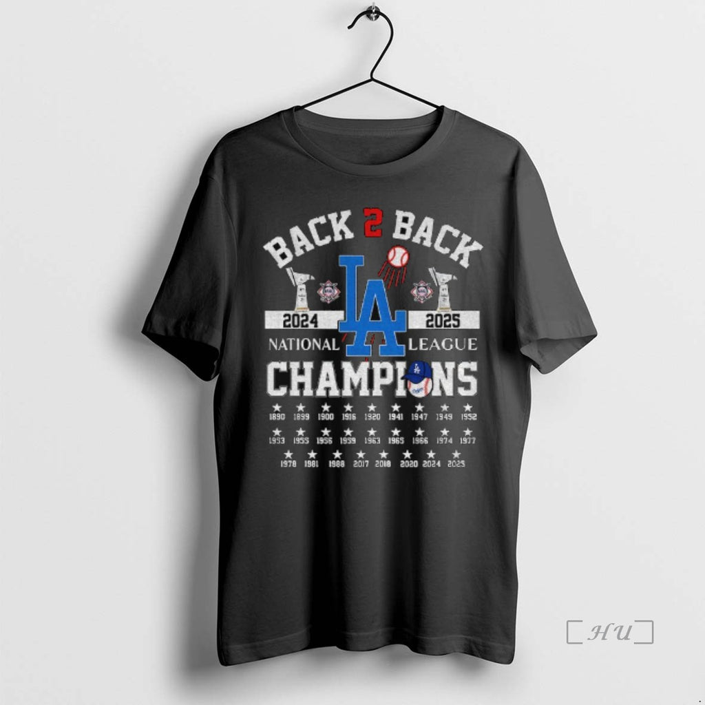 Officials Los Angles Dodgers Back 2 Back National League Champions 2024 2025 T Shirt Sweater