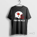 Officials Louisville Cardinals For The Ville Football Helmet 2 Sided Premium T Shirt Sweater