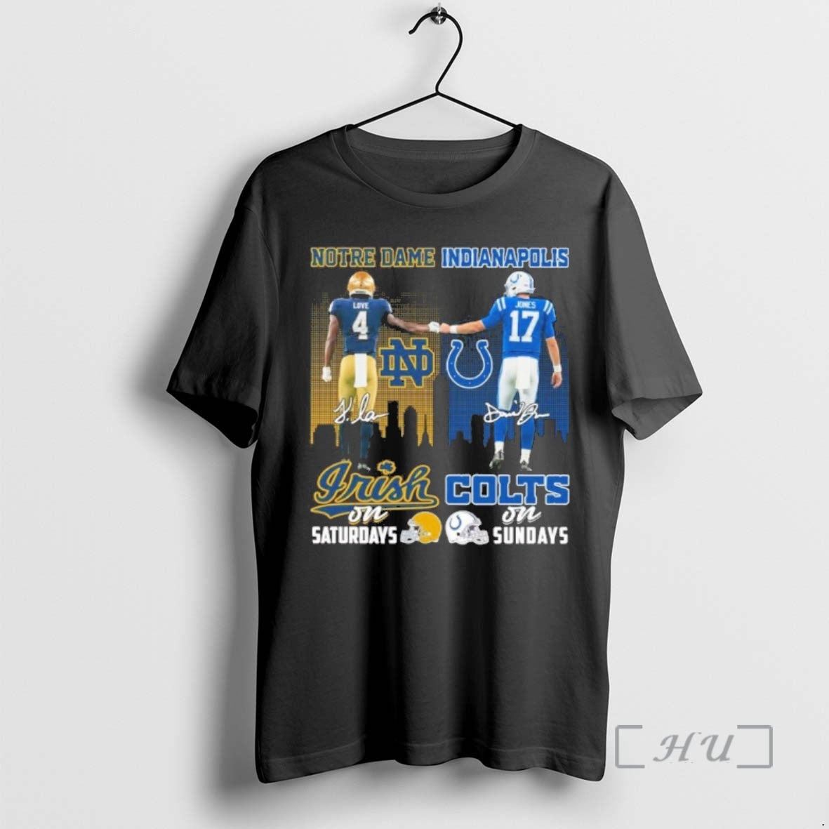 Officials Love Fighting Irish On Saturdays And Jones Colts On Sundays Premium T Shirt Sweater