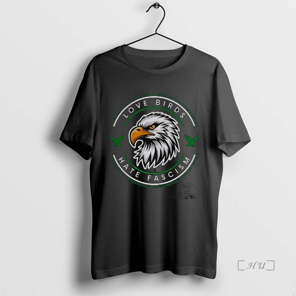 Officials Love Birds Hate Fascism Bald Eagle Logo Sarcastic T Shirt Sweater