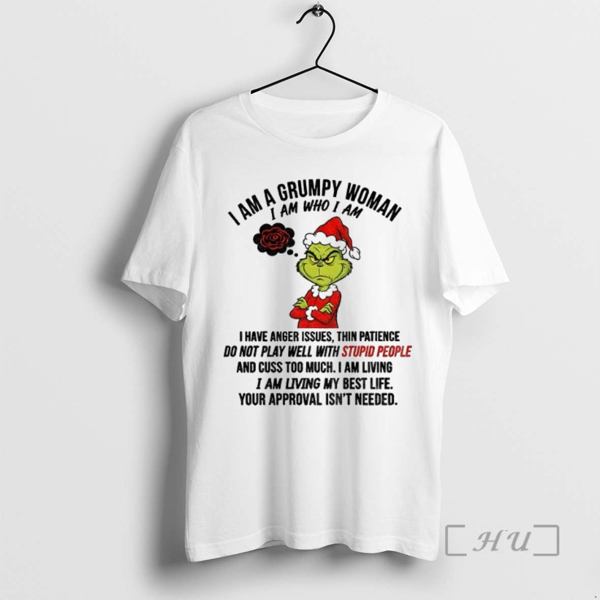 Officials May3w9kb Grinch Santa Hat I Am A Grumpy Woman I Am Who I Am