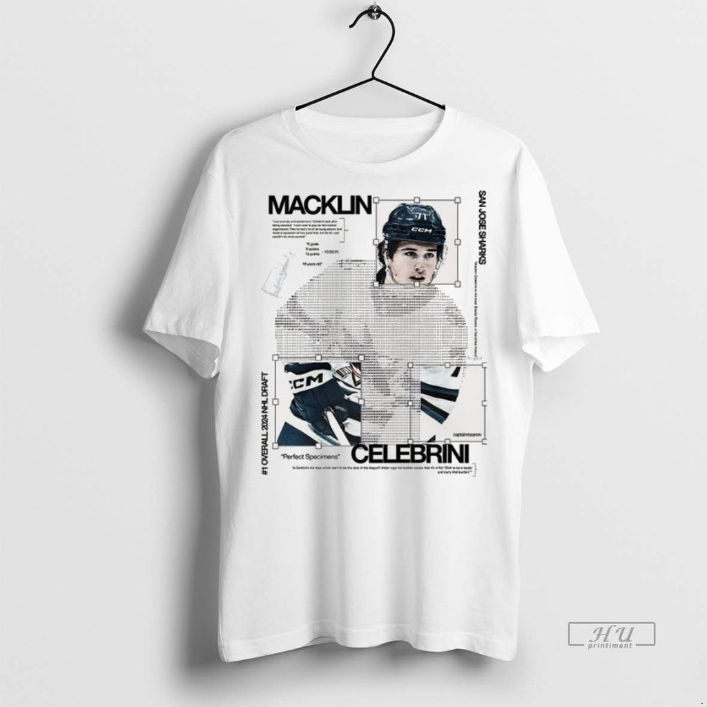 Officials Macklin Celebrini San Jose Sharks Nhl Perfect Specimens Premium Tee Shirt Sweater