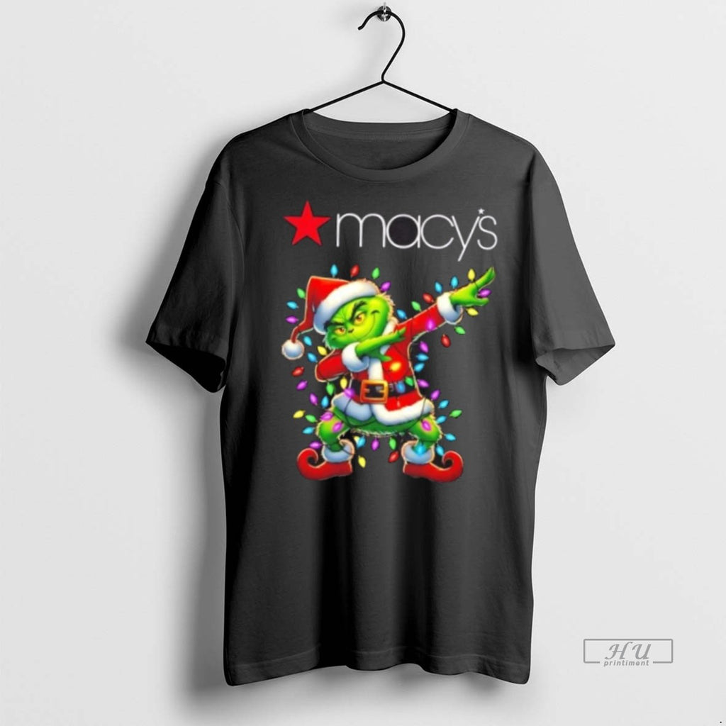 Officials Macys Grinch Dabbing Merry Christmas Premium Tee Shirt Sweater