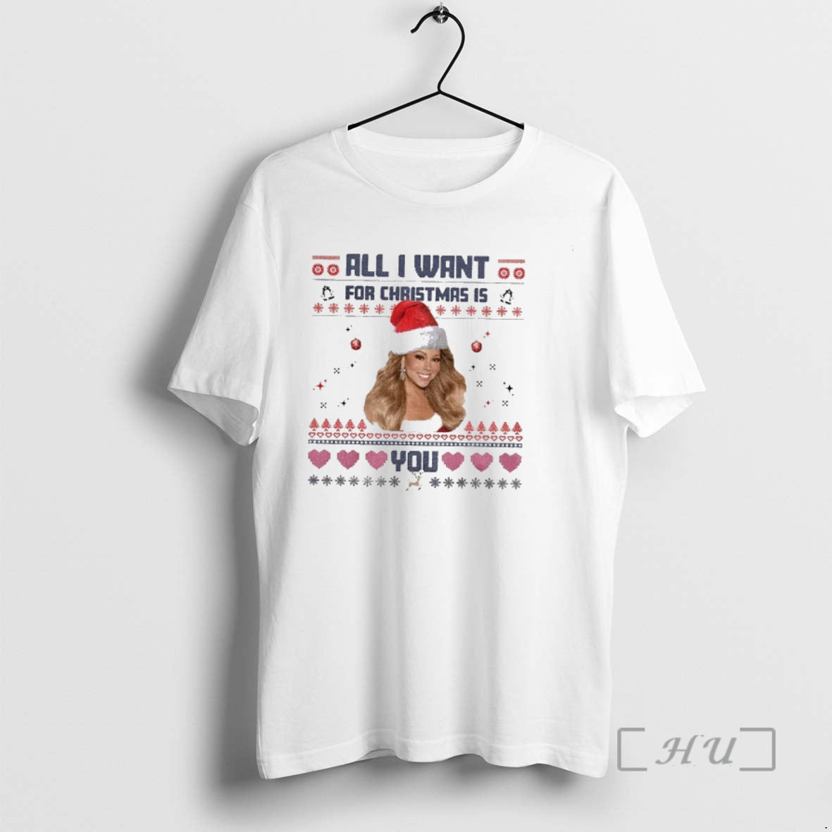 Officials Mariah Carey All I Want For Christmas Is You Funny Christmas Ugly Premium