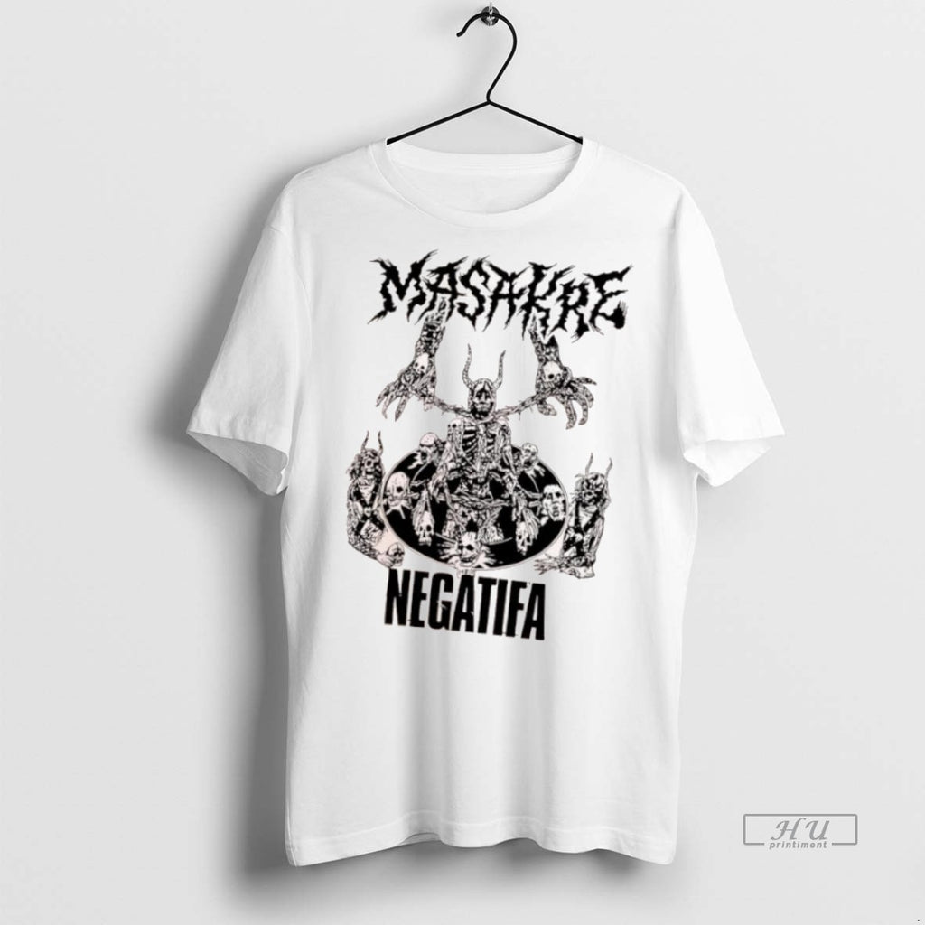 Officials Masakre Negatifa Skull Skeleton Demonic Premium Tee Shirt Sweater