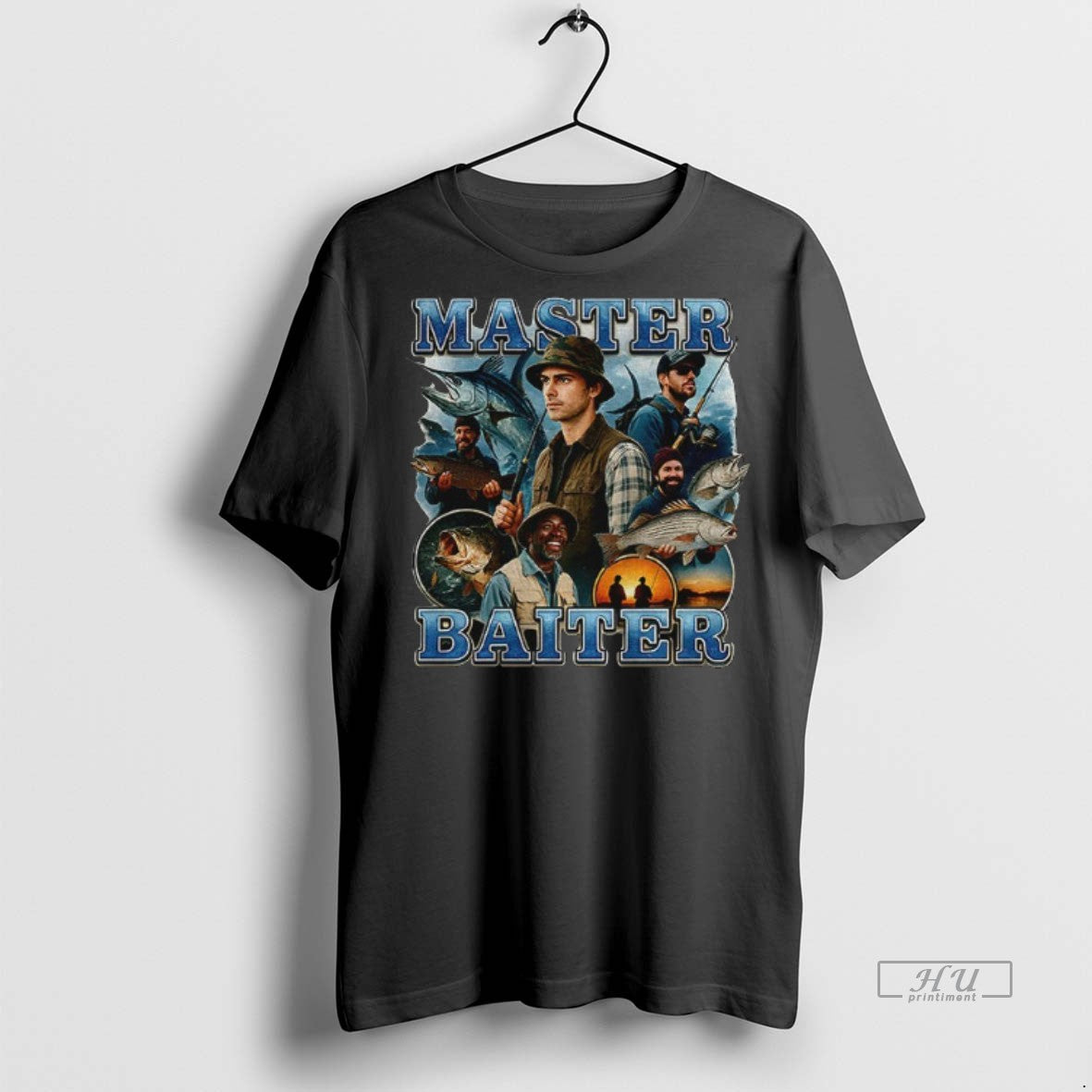 Officials Master Baiter Fishing Graphic Vintage Premium Tee Shirt Sweater