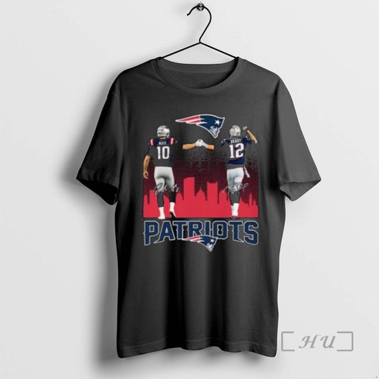 Officials Maye And Brady Patriots Graphic Signature 2025 Premium T Shirt Sweater