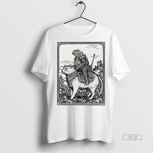 Officials Medieval Frog Knight On Cat Tee Shirt Sweater