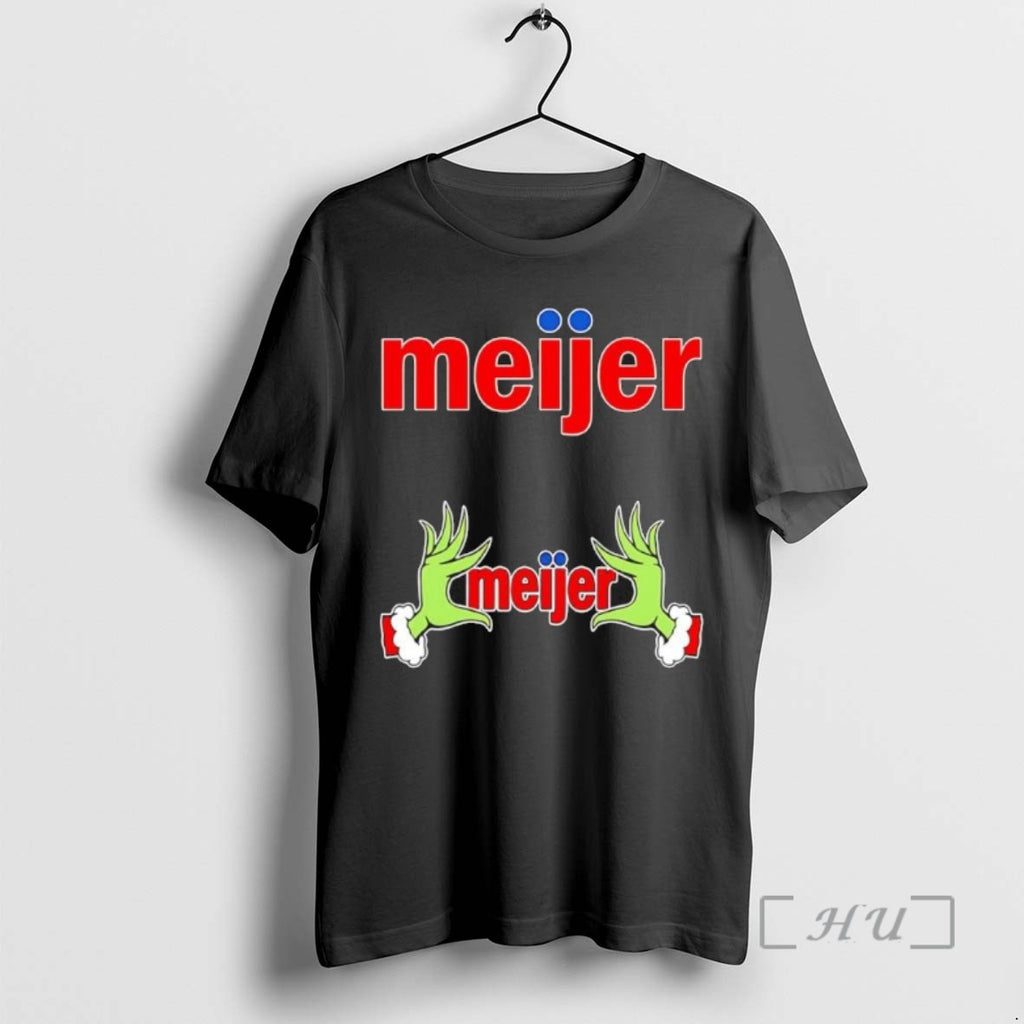 Officials Meijer X Grinch Hands Merry Christmas Tee Shirt Sweater