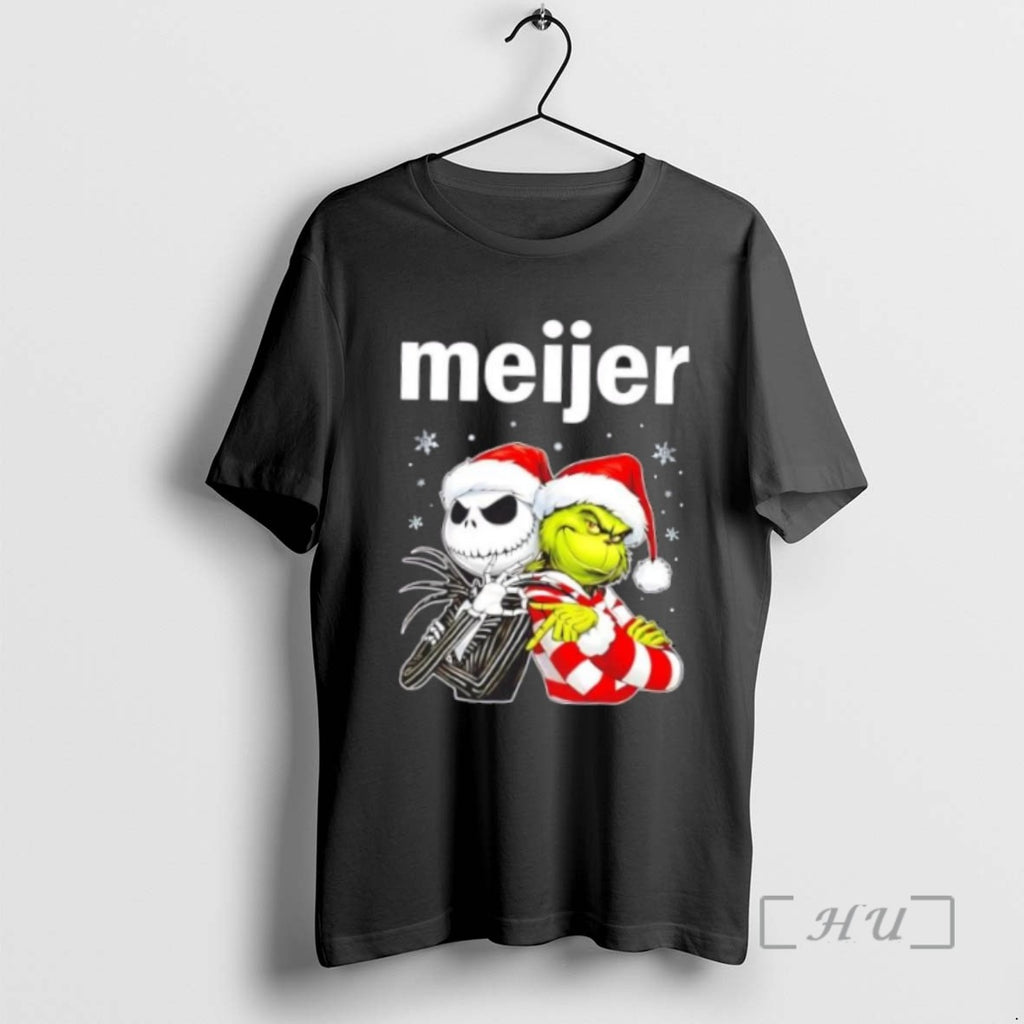 Officials Meijer X Jack Skellington And Grinch Six Seven Merry Christmas Tee Shirt Sweater