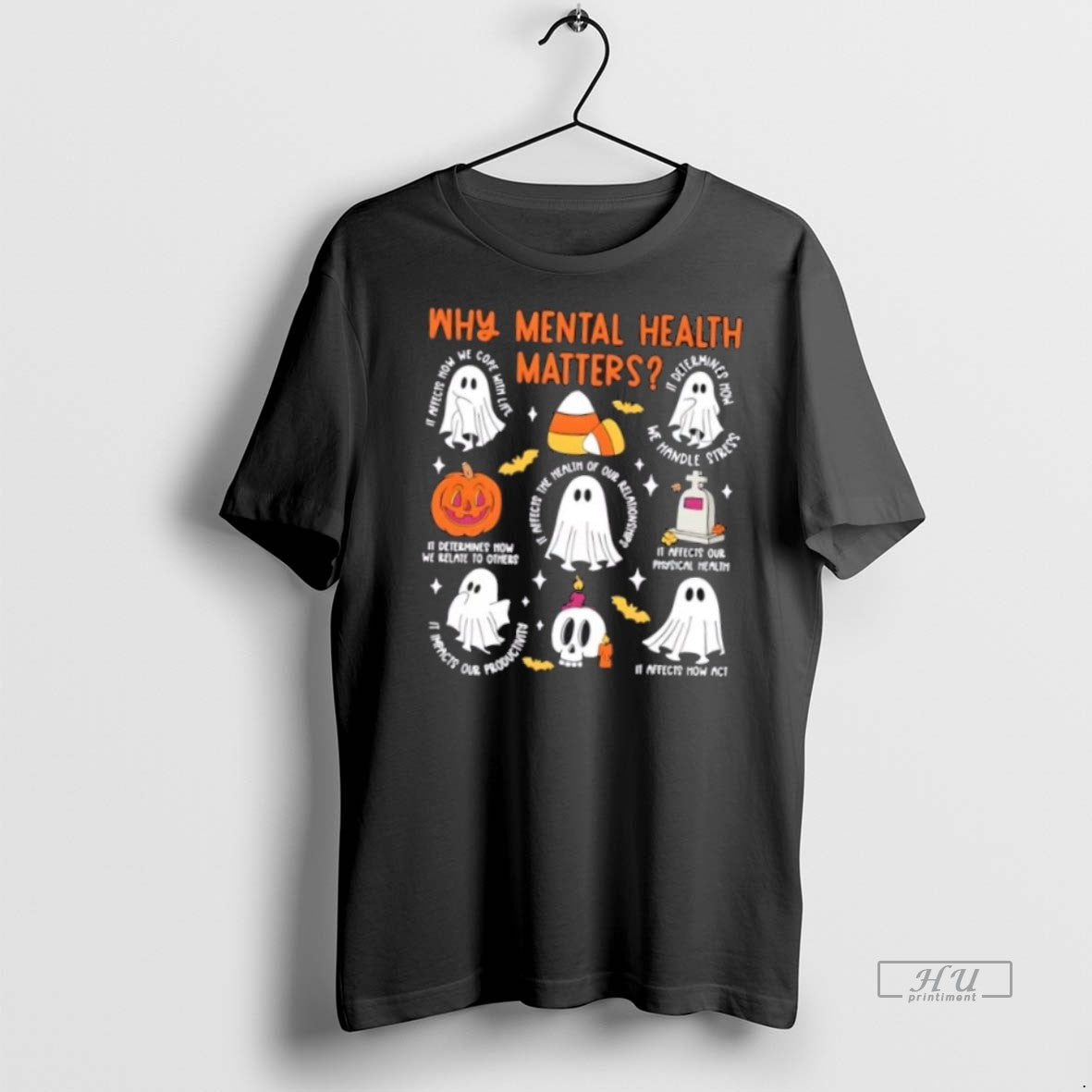 Officials Mental Health Ghost Halloween Therapist School Tee Shirt Sweater