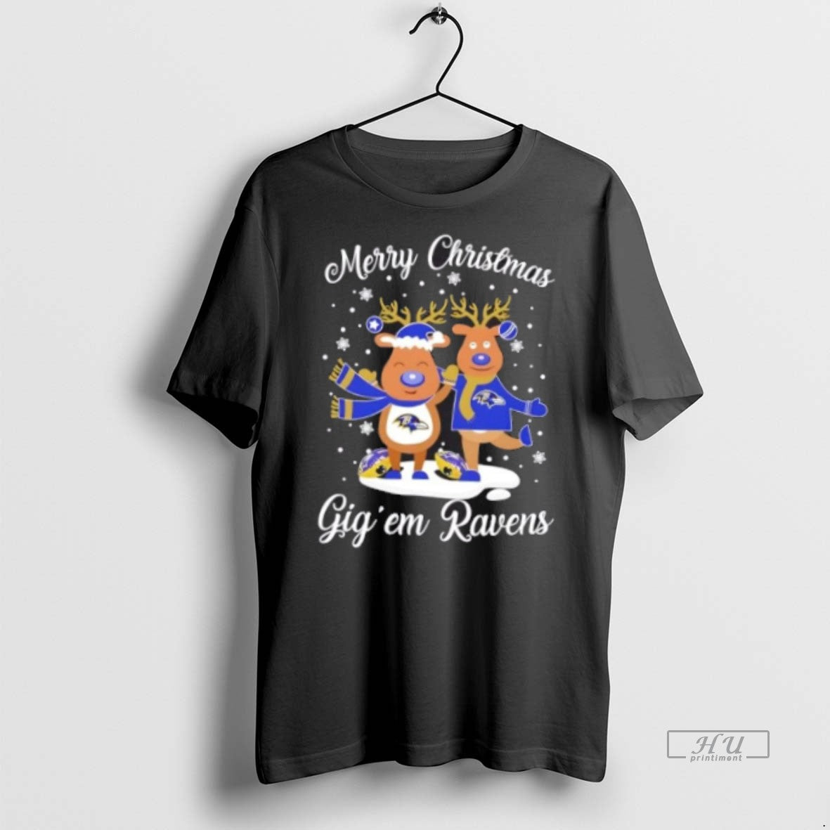 Officials Merry Christmas Gig Em Baltimore Ravens Football Premium Tee Shirt Sweater
