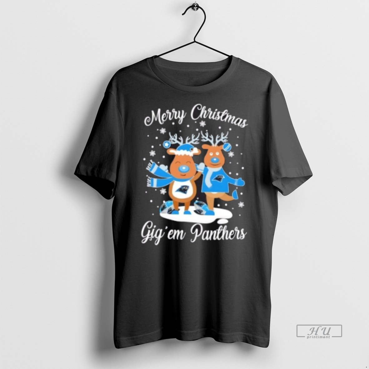 Officials Merry Christmas Gig Em Carolina Panthers Football Premium Tee Shirt Sweater