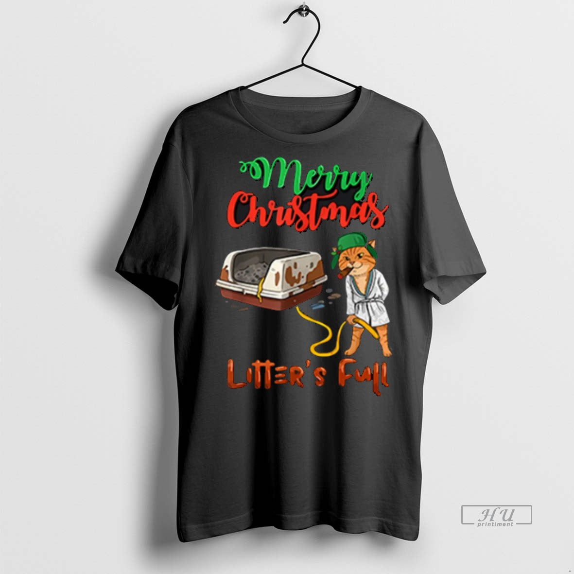 Officials Merry Christmas Litters Full Funny Cat Lovers Premium Tee Shirt Sweater