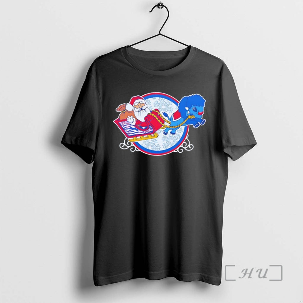 Officials Merry Christmas Santa Buffalo Sleigh T Shirt Sweater