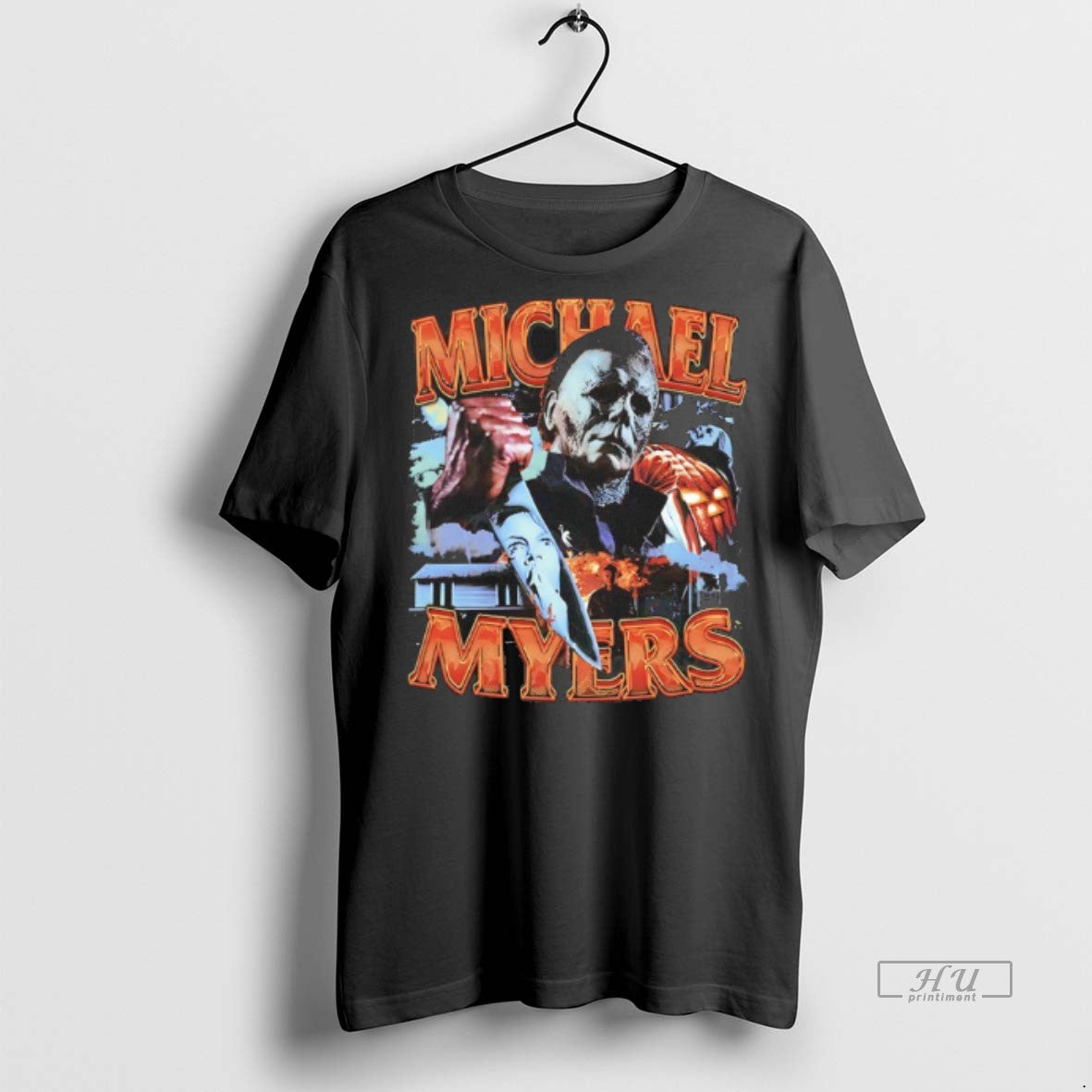 Officials Michael Myers Halloween Graphic Collage Vintage Premium Tee Shirt Sweater