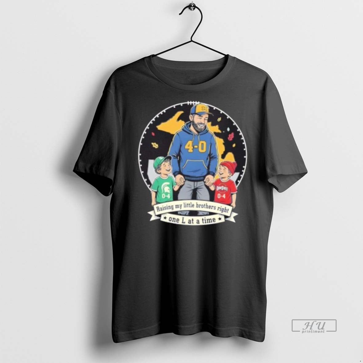 Officials Michigan 4 0 Rivalry College Football Go Blue Little Brother Premium Tee Shirt Sweater